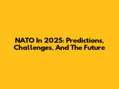 NATO In 2025: Predictions, Challenges, And The Future