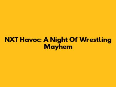 NXT Havoc: A Night Of Wrestling Mayhem