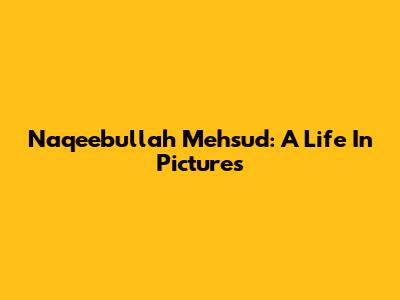 Naqeebullah Mehsud: A Life In Pictures