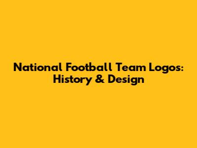 National Football Team Logos: History & Design