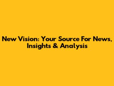 New Vision: Your Source For News, Insights & Analysis