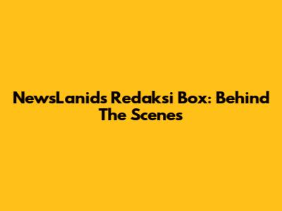 NewsLanid's Redaksi Box: Behind The Scenes