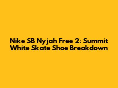 Nike SB Nyjah Free 2: Summit White Skate Shoe Breakdown
