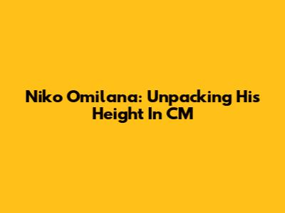 Niko Omilana: Unpacking His Height In CM