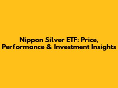 Nippon Silver ETF: Price, Performance & Investment Insights