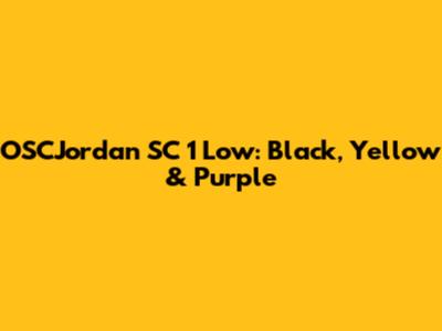 OSCJordan SC 1 Low: Black, Yellow & Purple