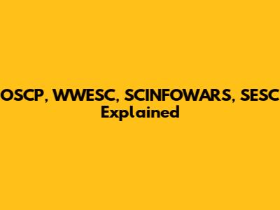 OSCP, WWESC, SCINFOWARS, SESC Explained