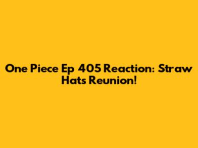 One Piece Ep 405 Reaction: Straw Hats Reunion!