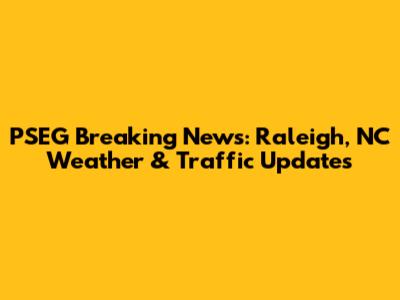 PSEG Breaking News: Raleigh, NC Weather & Traffic Updates
