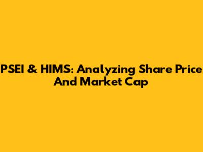 PSEI & HIMS: Analyzing Share Price And Market Cap