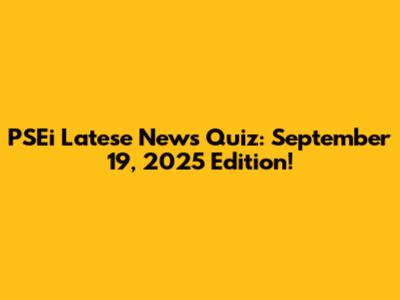PSEi Latese News Quiz: September 19, 2025 Edition!