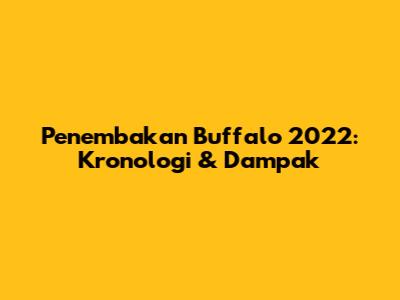 Penembakan Buffalo 2022: Kronologi & Dampak