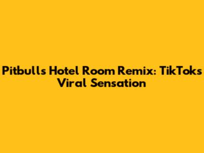 Pitbull's 'Hotel Room' Remix: TikTok's Viral Sensation