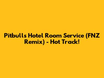 Pitbull's Hotel Room Service (FNZ Remix) - Hot Track!