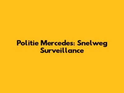 Politie Mercedes: Snelweg Surveillance