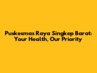 Puskesmas Raya Singkep Barat: Your Health, Our Priority