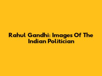 Rahul Gandhi: Images Of The Indian Politician
