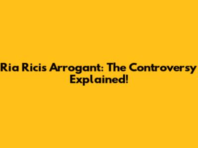 Ria Ricis Arrogant: The Controversy Explained!
