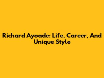 Richard Ayoade: Life, Career, And Unique Style
