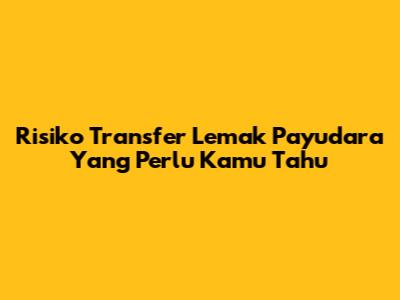 Risiko Transfer Lemak Payudara Yang Perlu Kamu Tahu