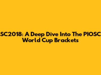 SC2018: A Deep Dive Into The PIOSC World Cup Brackets