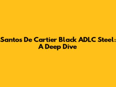 Santos De Cartier Black ADLC Steel: A Deep Dive