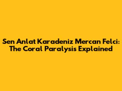 Sen Anlat Karadeniz Mercan Felci: The Coral Paralysis Explained
