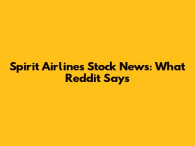 Spirit Airlines Stock News: What Reddit Says
