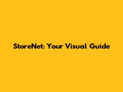 StoreNet: Your Visual Guide