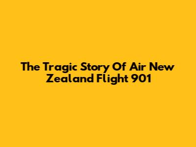 The Tragic Story Of Air New Zealand Flight 901