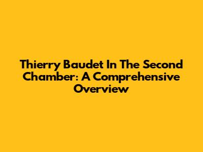 Thierry Baudet In The Second Chamber: A Comprehensive Overview