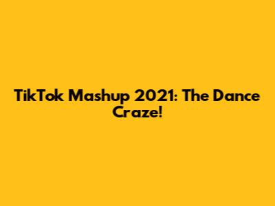 TikTok Mashup 2021: The Dance Craze!