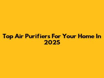 Top Air Purifiers For Your Home In 2025