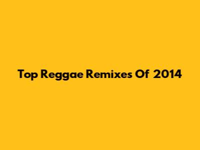 Top Reggae Remixes Of 2014