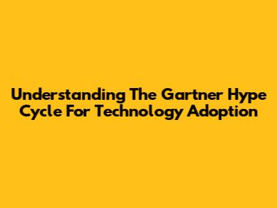 Understanding The Gartner Hype Cycle For Technology Adoption