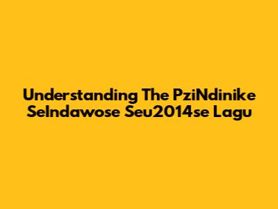 Understanding The PziNdinike SeIndawose Seu2014se Lagu