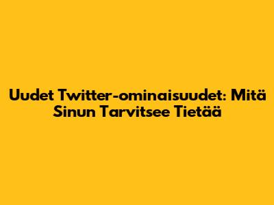 Uudet Twitter-ominaisuudet: Mitä Sinun Tarvitsee Tietää