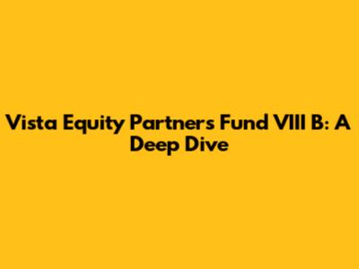 Vista Equity Partners Fund VIII B: A Deep Dive